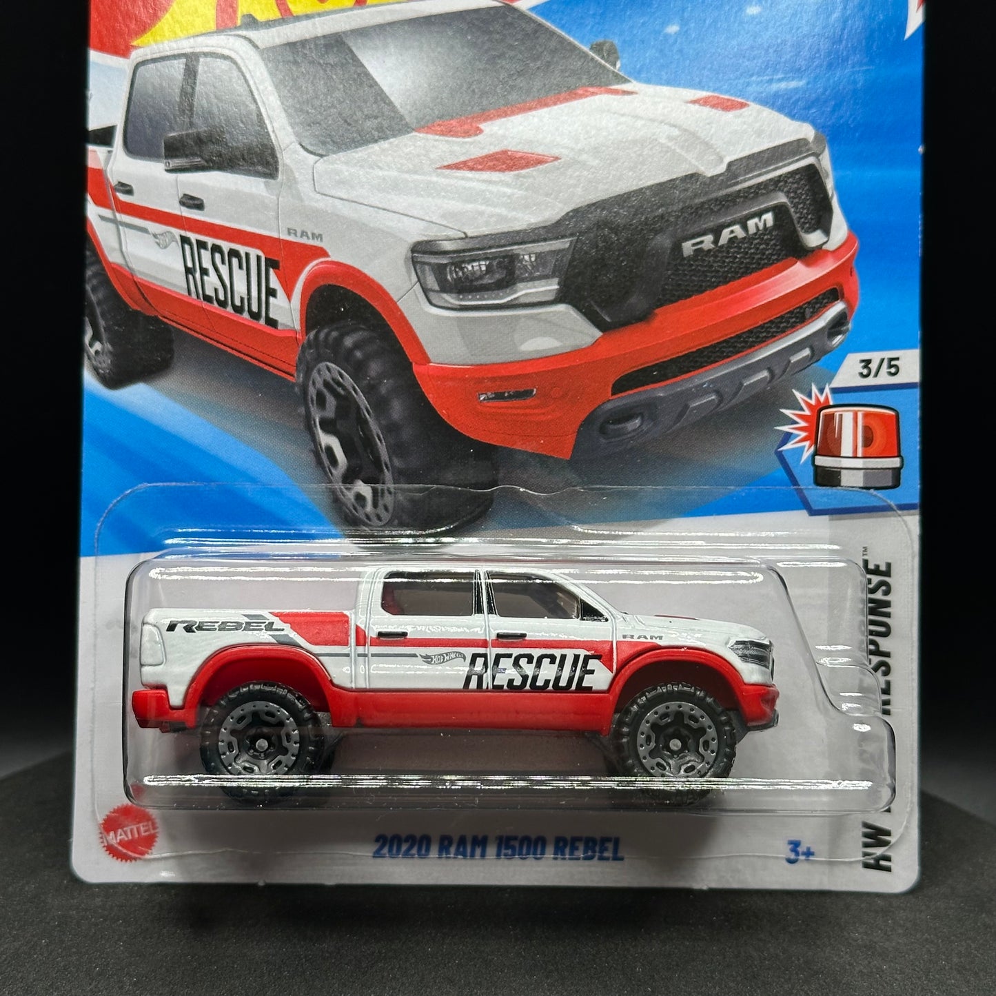Hot Wheels 2020 Ram 1500 Rebel White Rescue