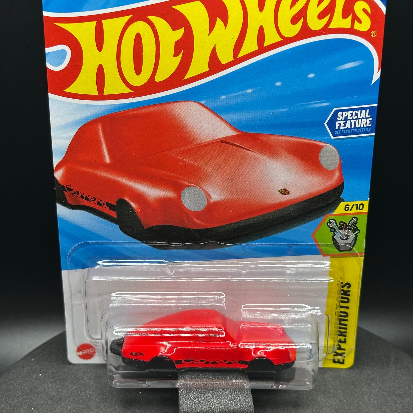Hot Wheels Porsche 911 Carrera Keychain Red & Black