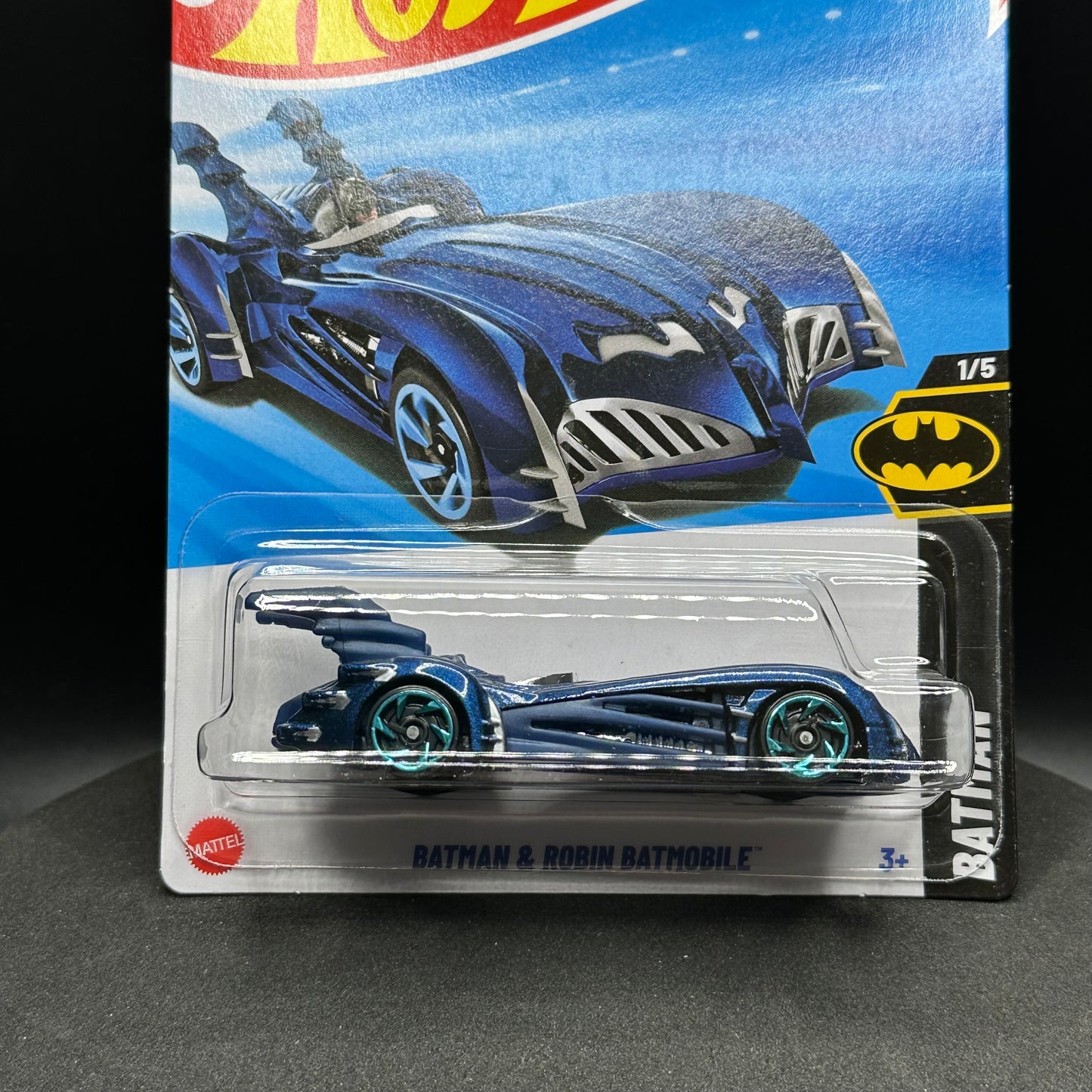 Hot Wheels Batman & Robin Batmobile Blue