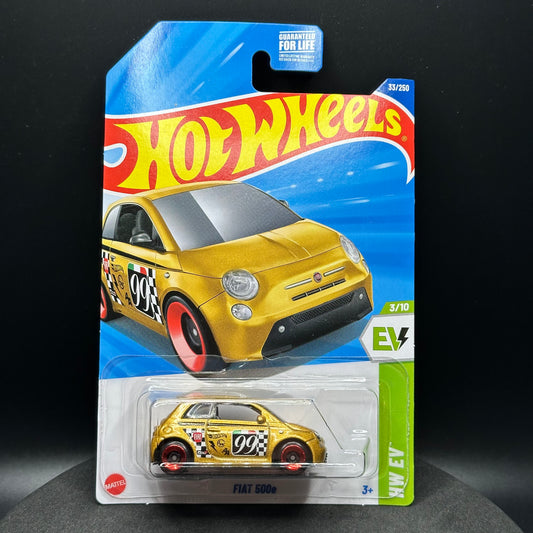 Hot Wheels Fiat 500e Gold