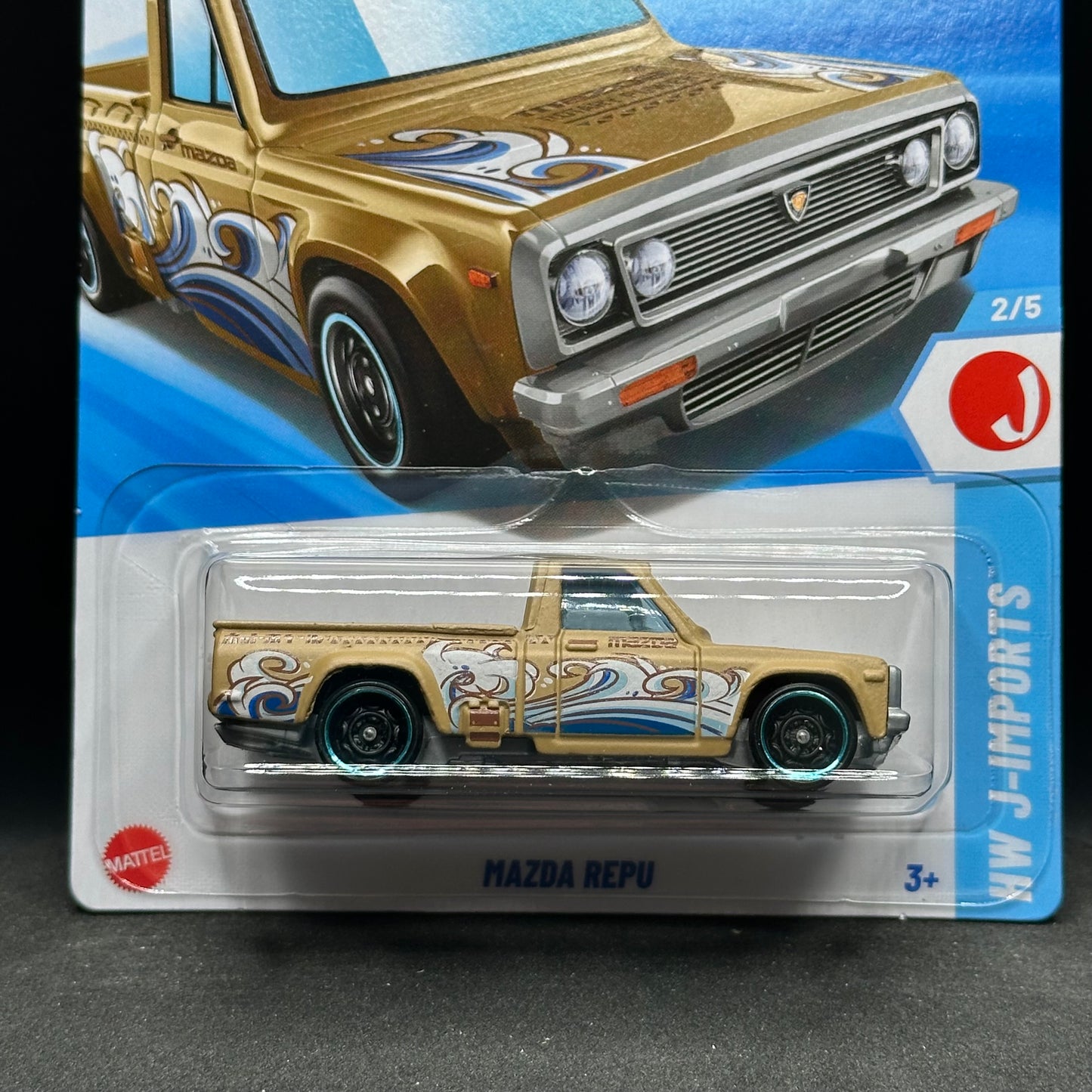 Hot Wheels Mazda Repu Tan with Waves