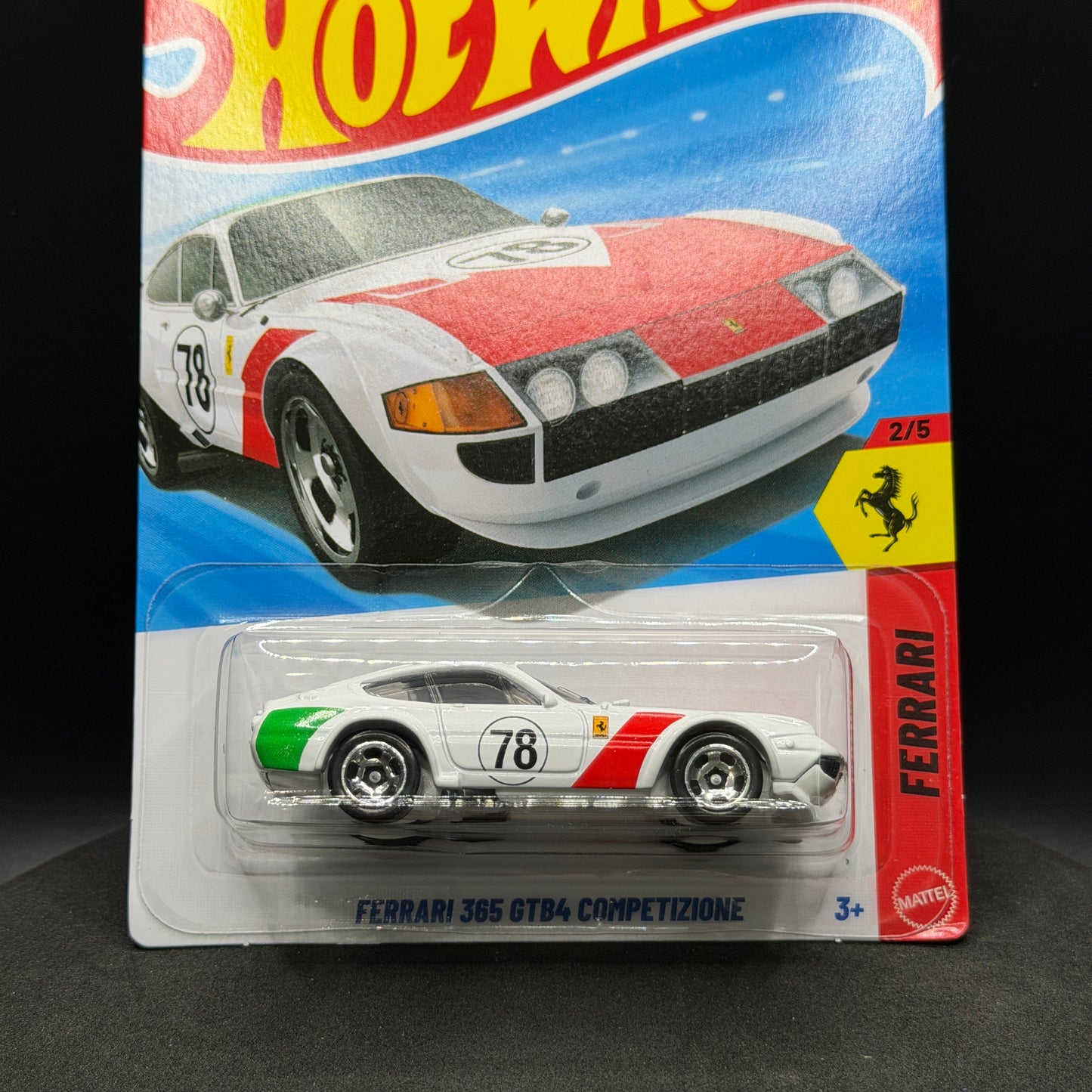 Hot Wheels Ferrari 365 GTB4 Competizione White/Red/Green
