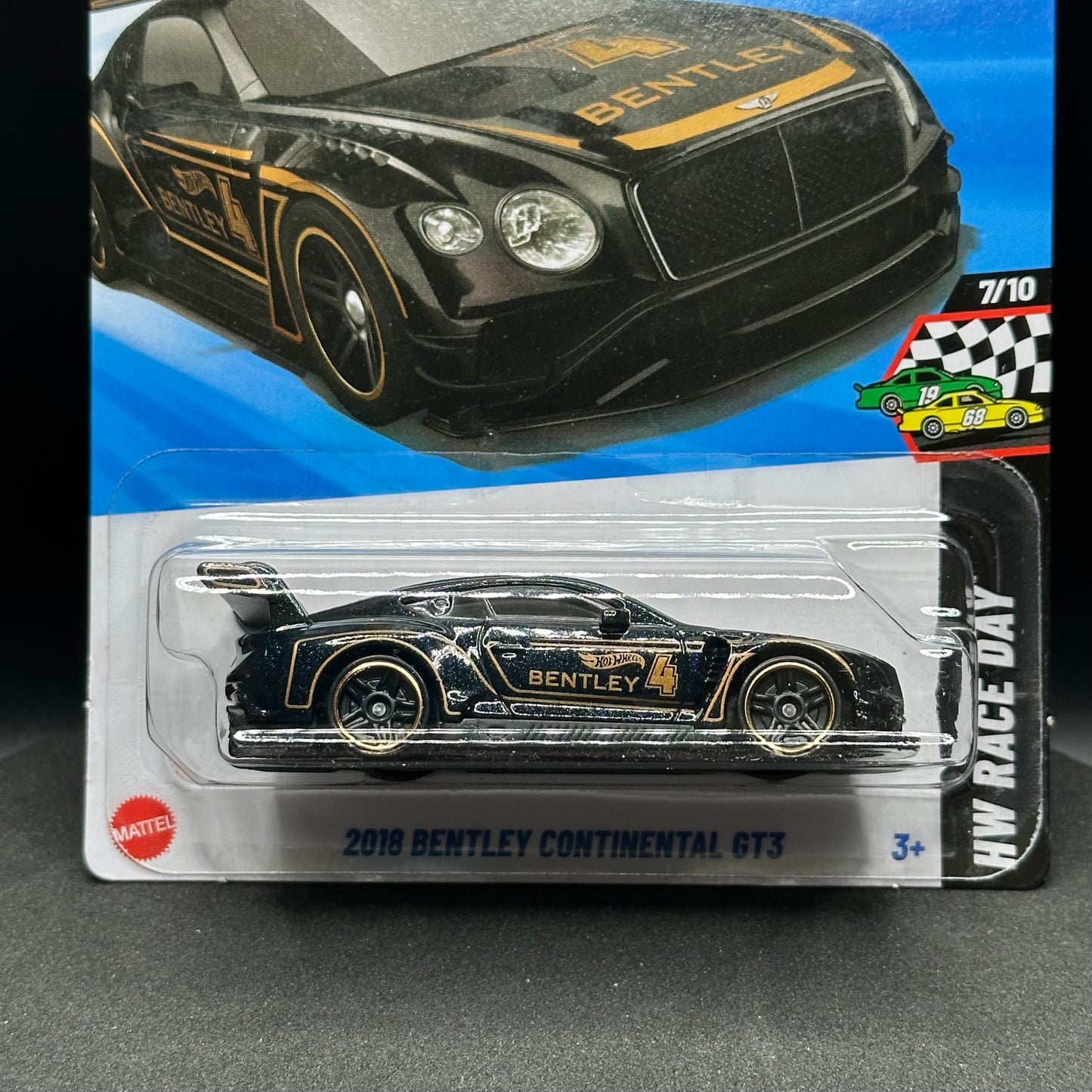 Hot Wheels Bentley Continental GT3 Black with Gold