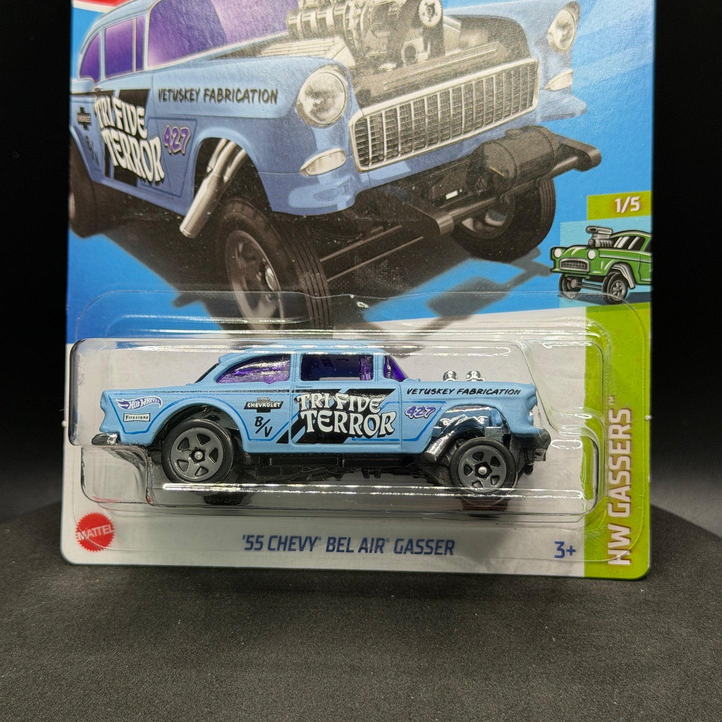 Hot Wheels ‘55 Chevy Bel Air Gasser Blue