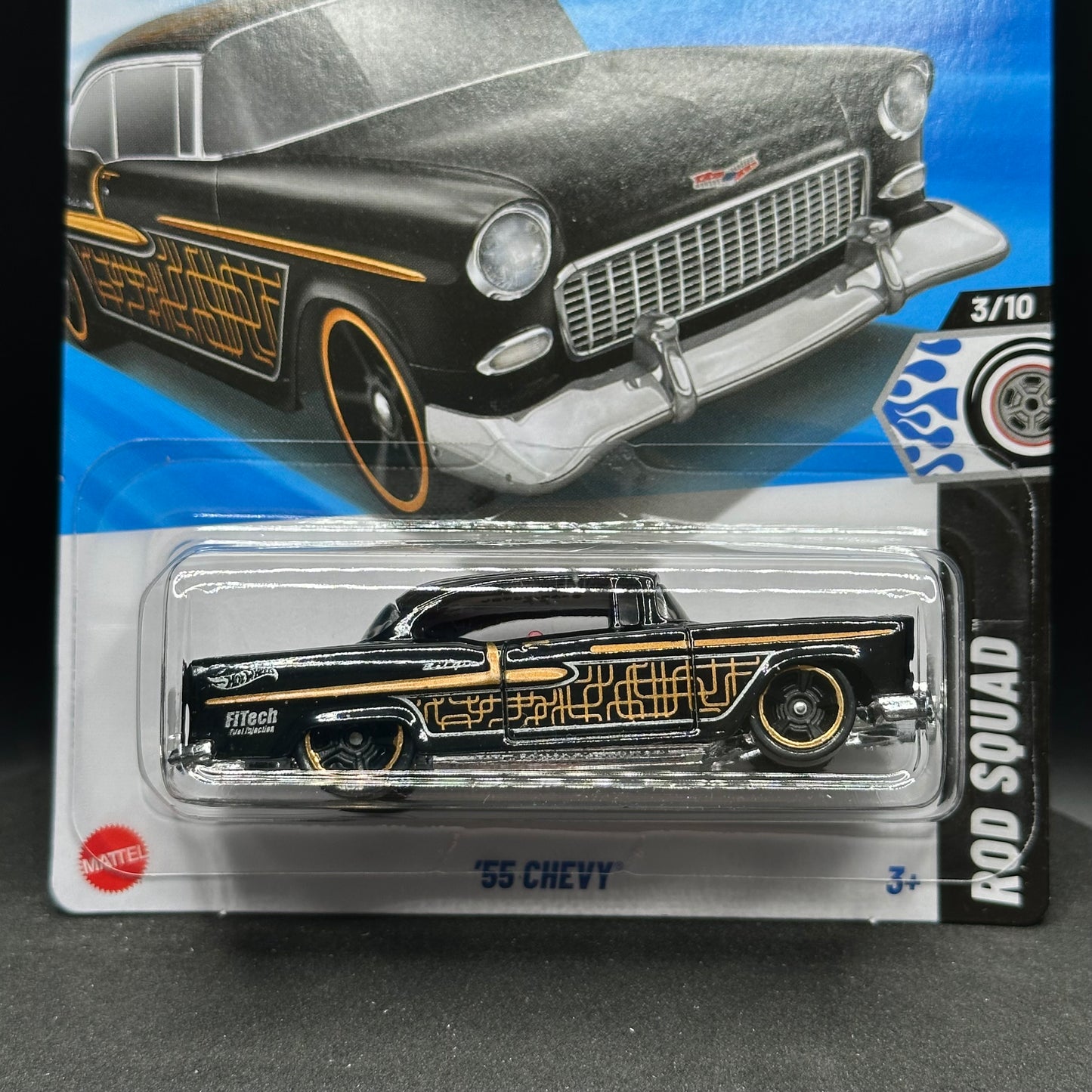 Hot Wheels ‘55 Chevy Black with Gold