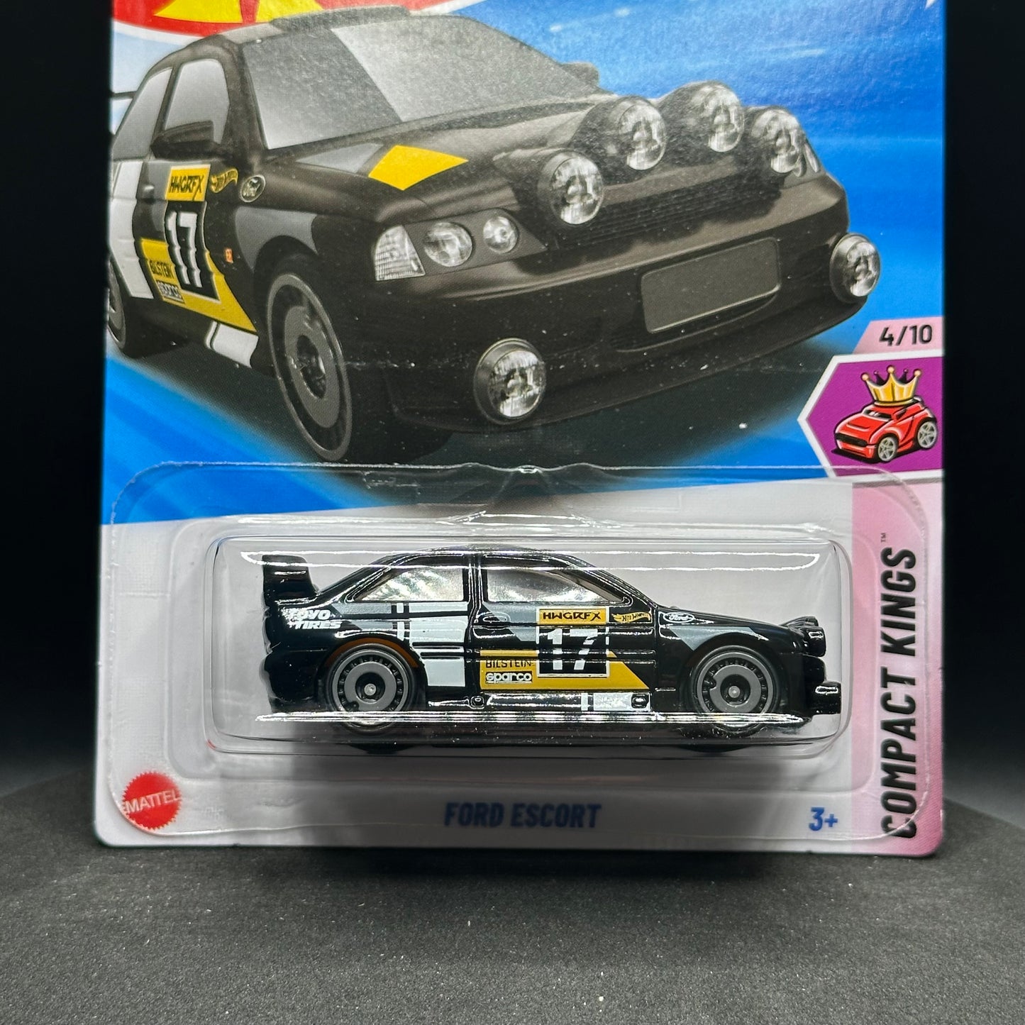 Hot Wheels Ford Escord Black & Yellow