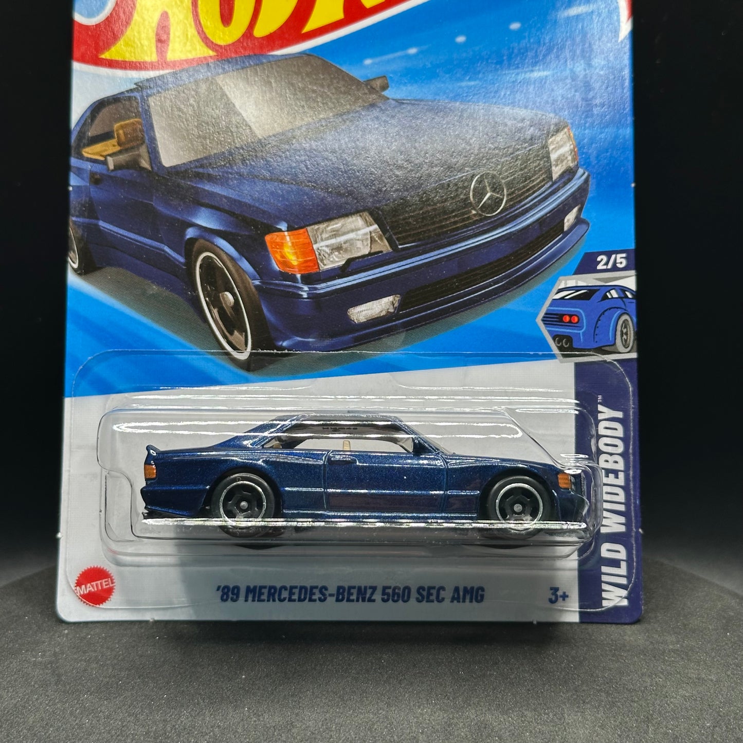 Hot Wheels ‘89 Mercedes Benz 560 SEC AMG Dark Blue