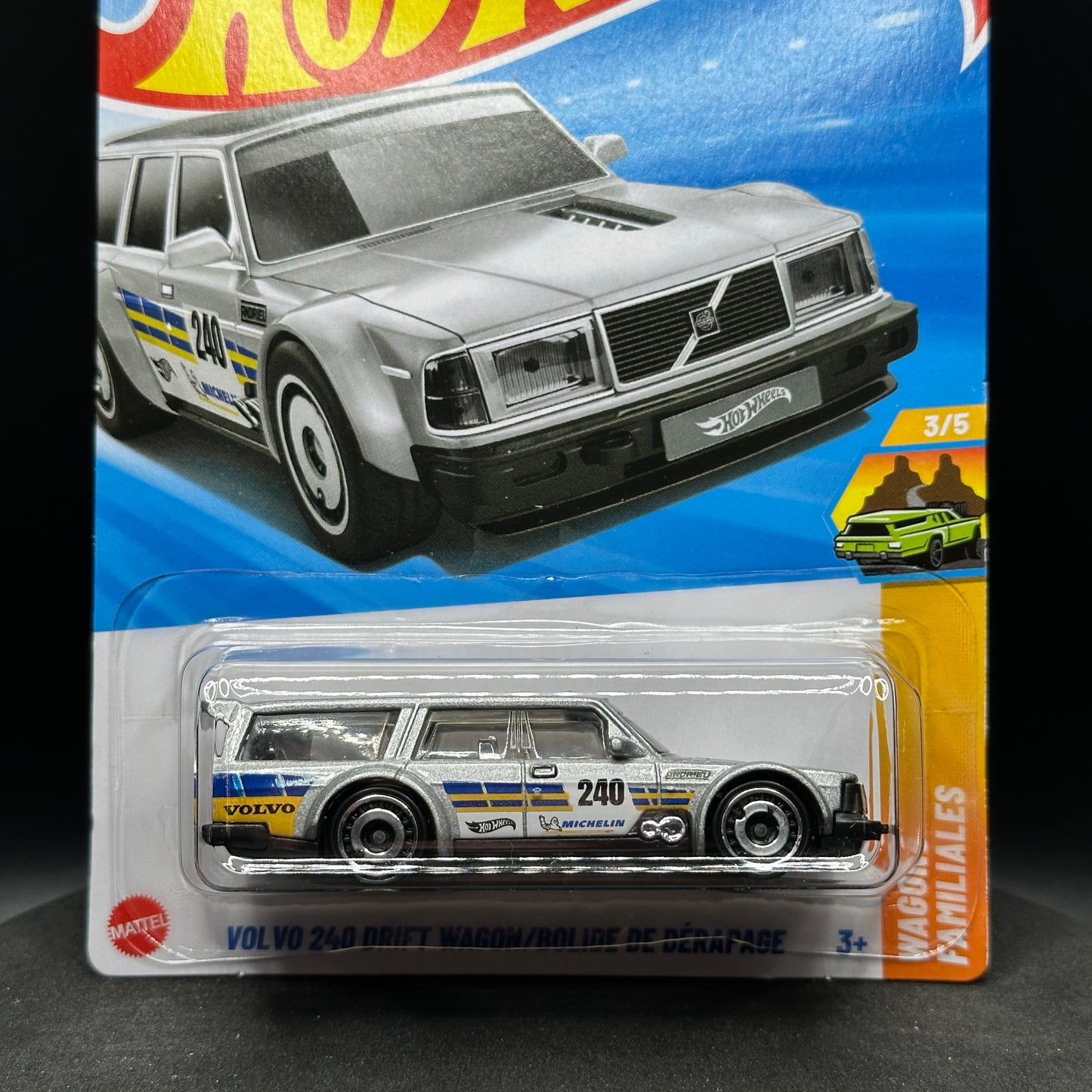 Hot Wheels Volvo 240 Drift Wagon Silver