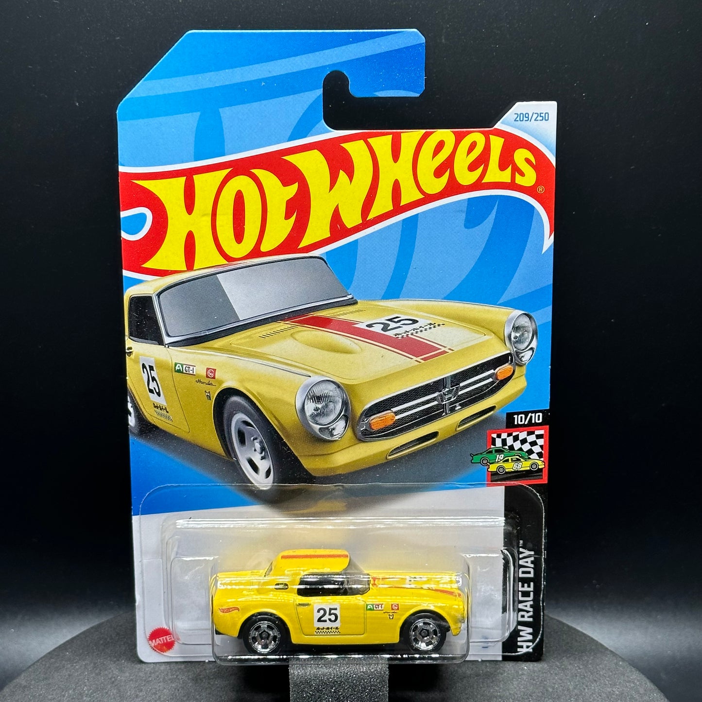 Hot Wheels Honda S800 Racing Yellow