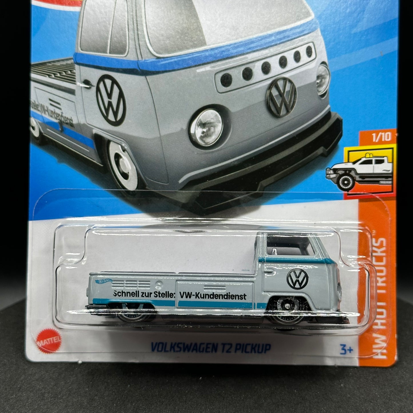 Hot Wheels VW T2 Pickup Gray with Blue