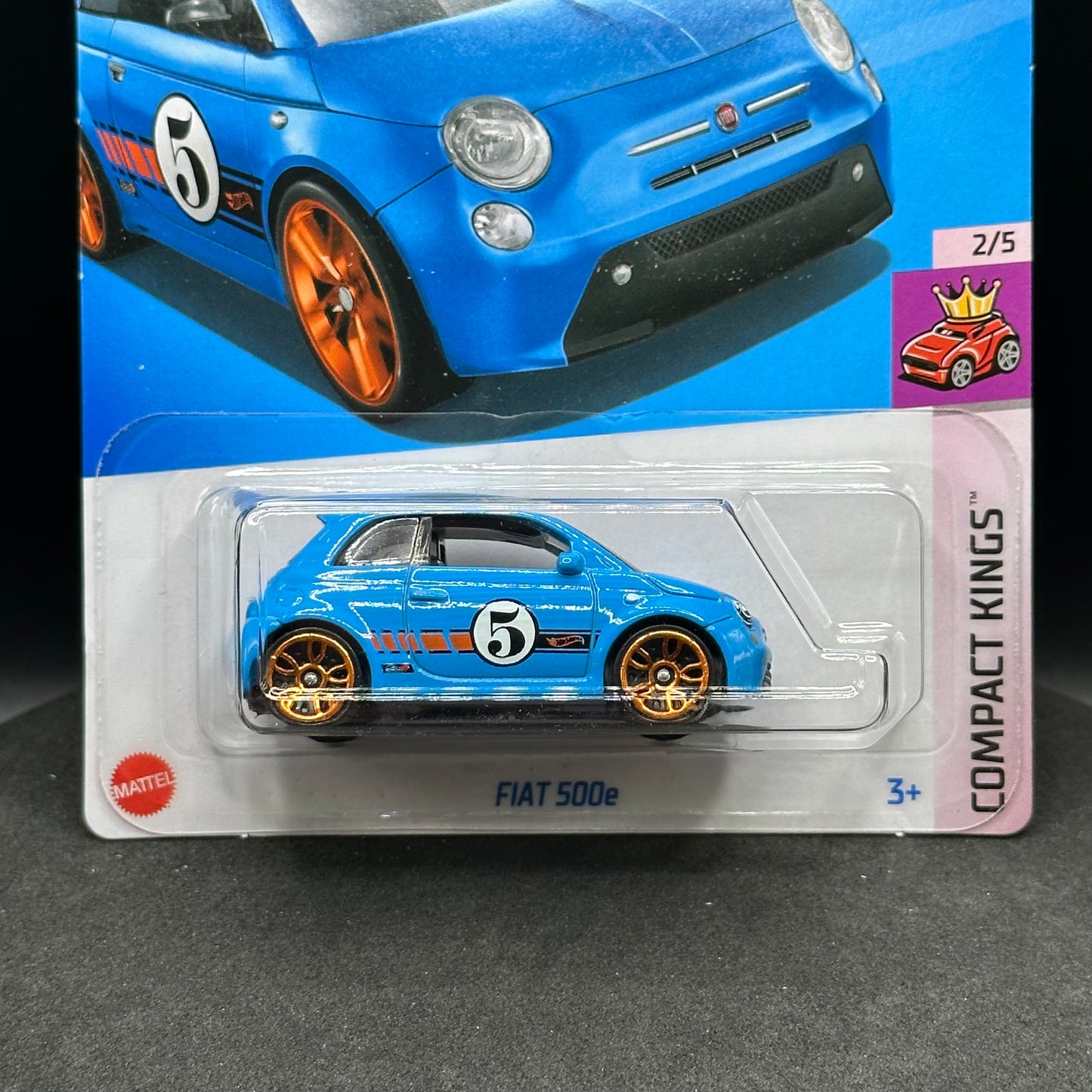 Hot Wheels Fiat 500e Blue