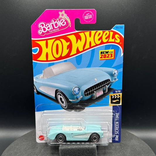 Hot Wheels Barbie Corvette Blue