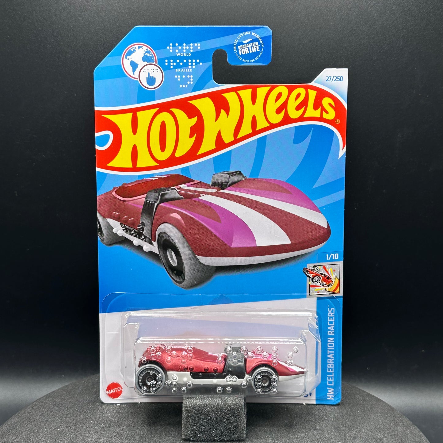 Hot Wheels Braille Racer Twin Mill Pink