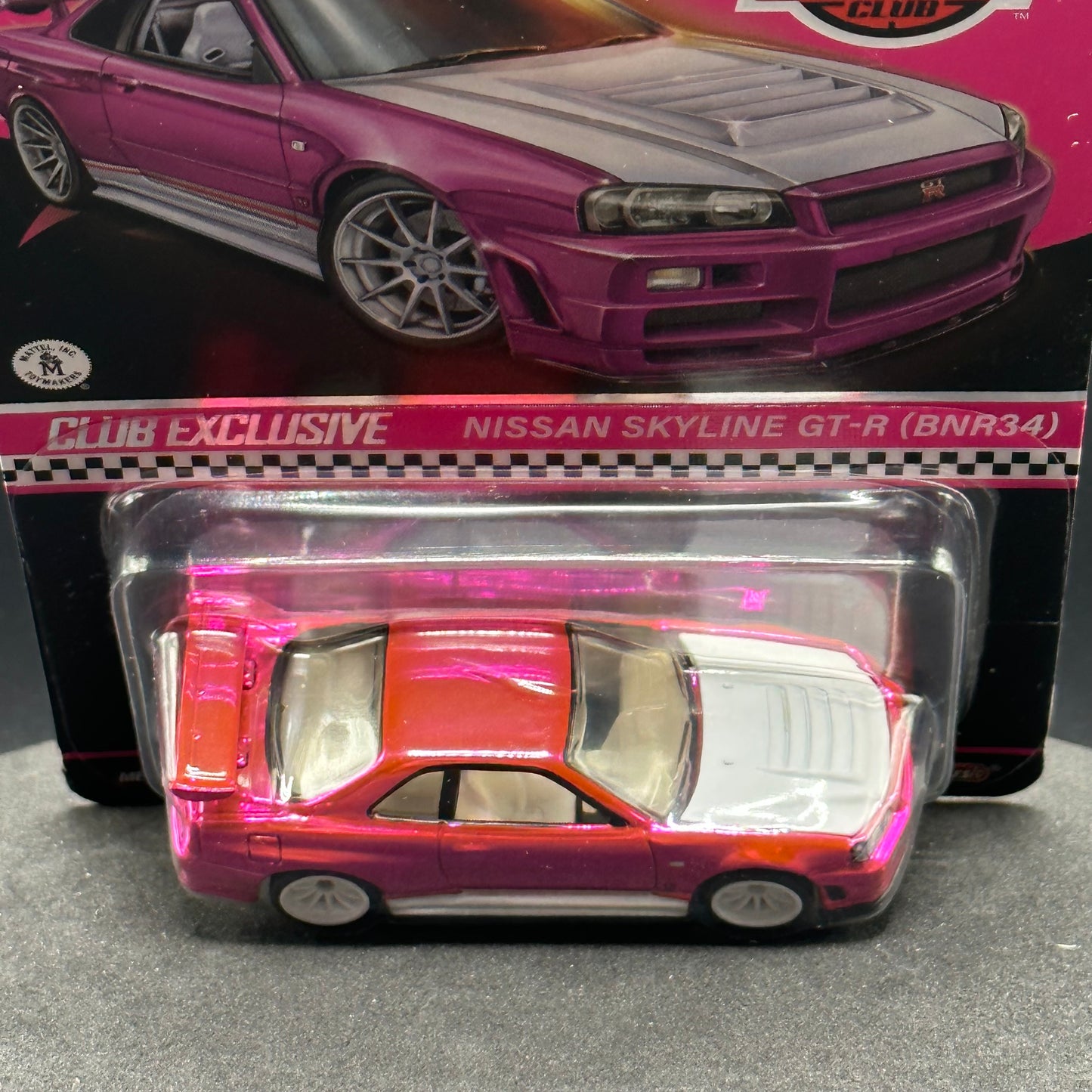 Hot Wheels RLC Pink Nissan Skyline GTR R34