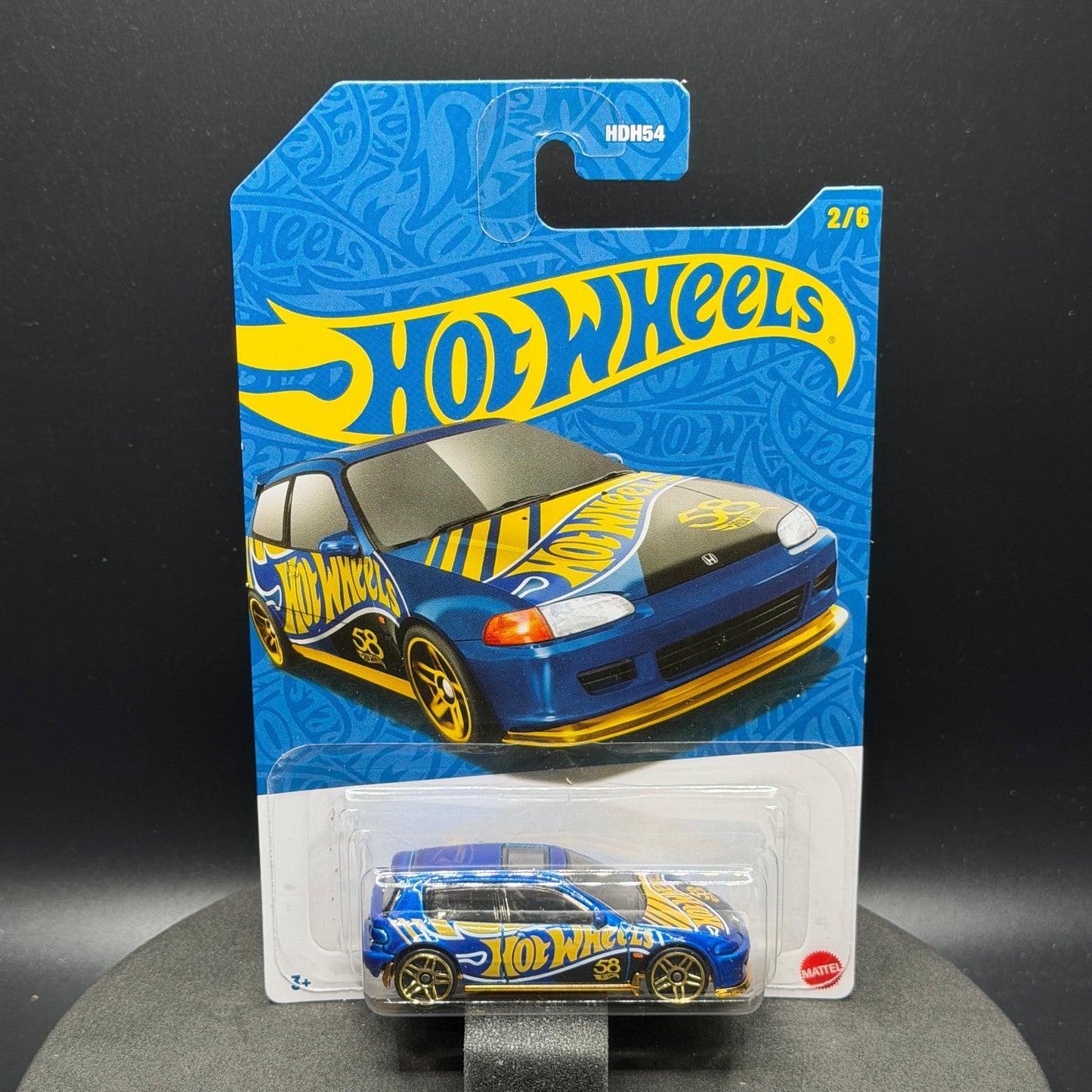 Hot Wheels ‘92 Honda Civic EG Blue Gold