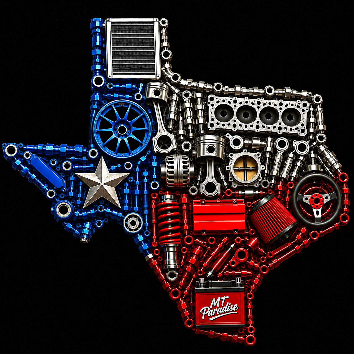 Texas Car Parts Mens Athletic Shirt
