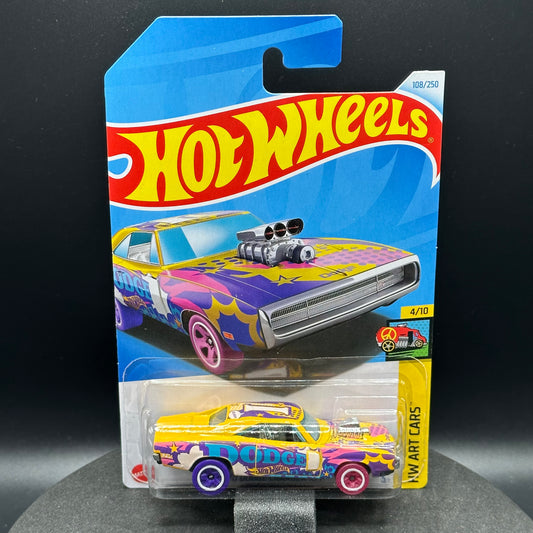 Hot Wheels ‘70 Dodge Charger R/T Yellow & Purple