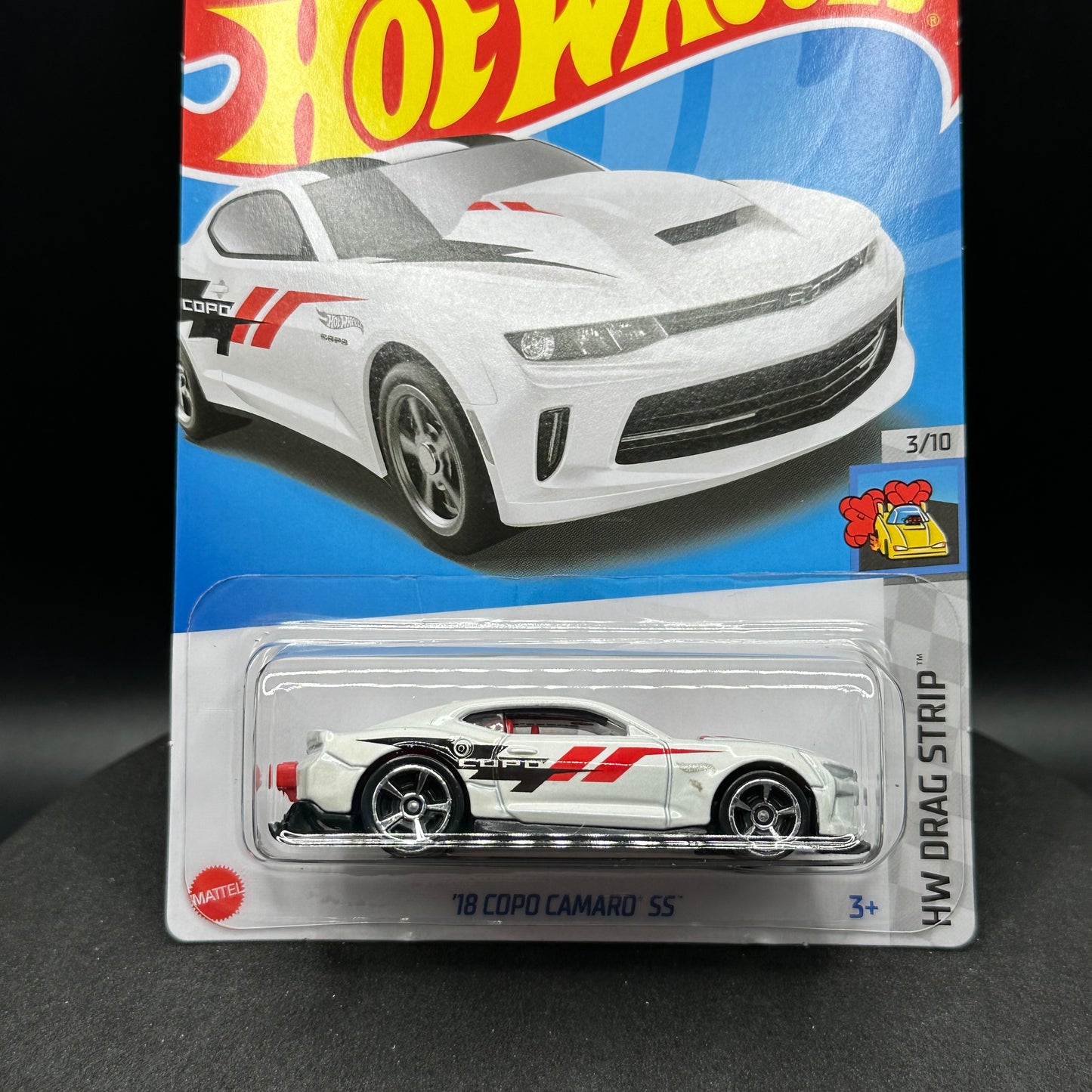 Hot Wheels ‘18 Copo Camaro SS White with black red