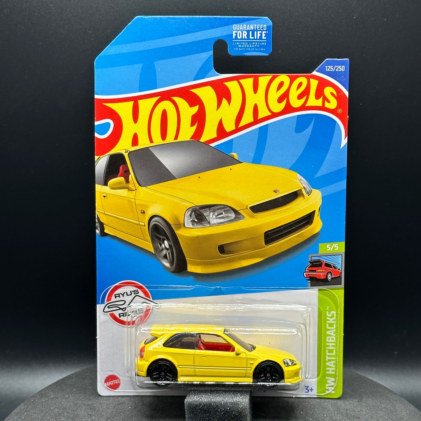 Hot Wheels ‘99 Honda Civic Type R Yellow