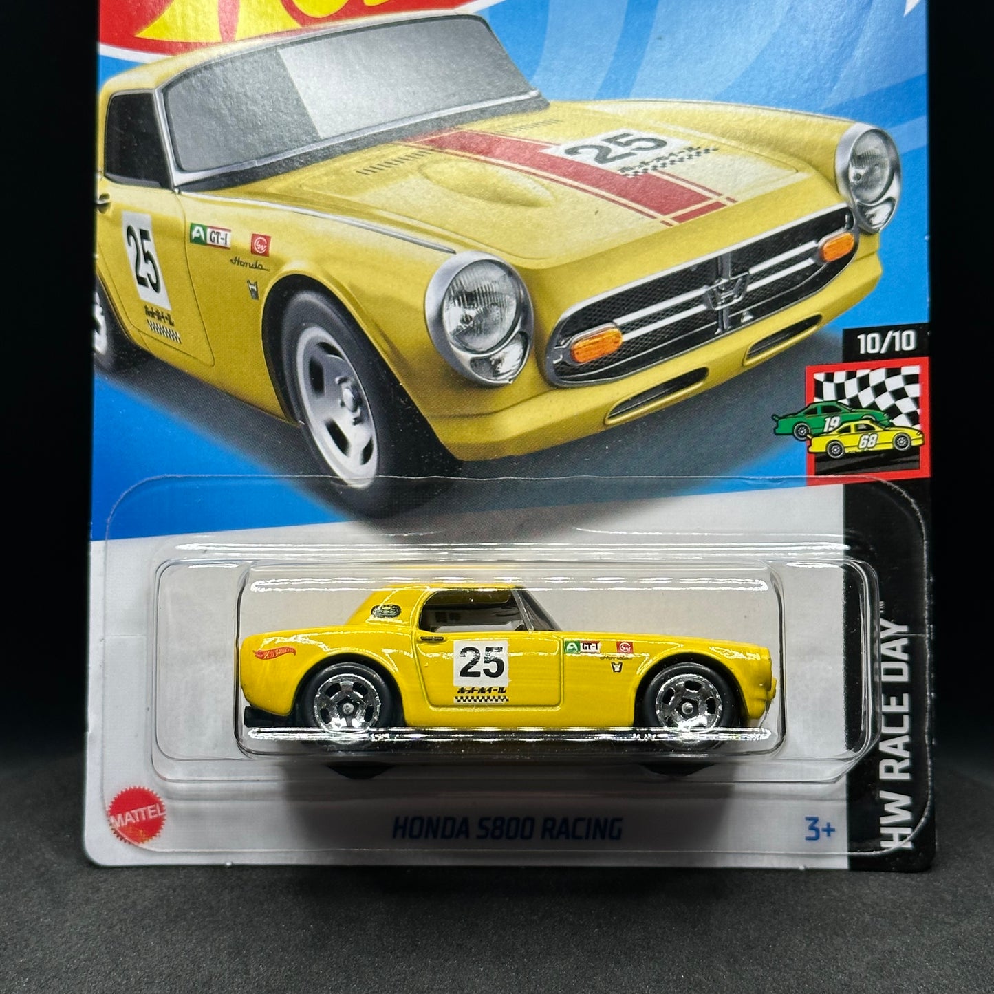 Hot Wheels Honda S800 Racing Yellow