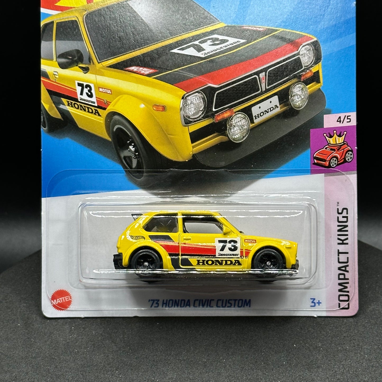 Hot Wheels Honda Civic Custom Yellow