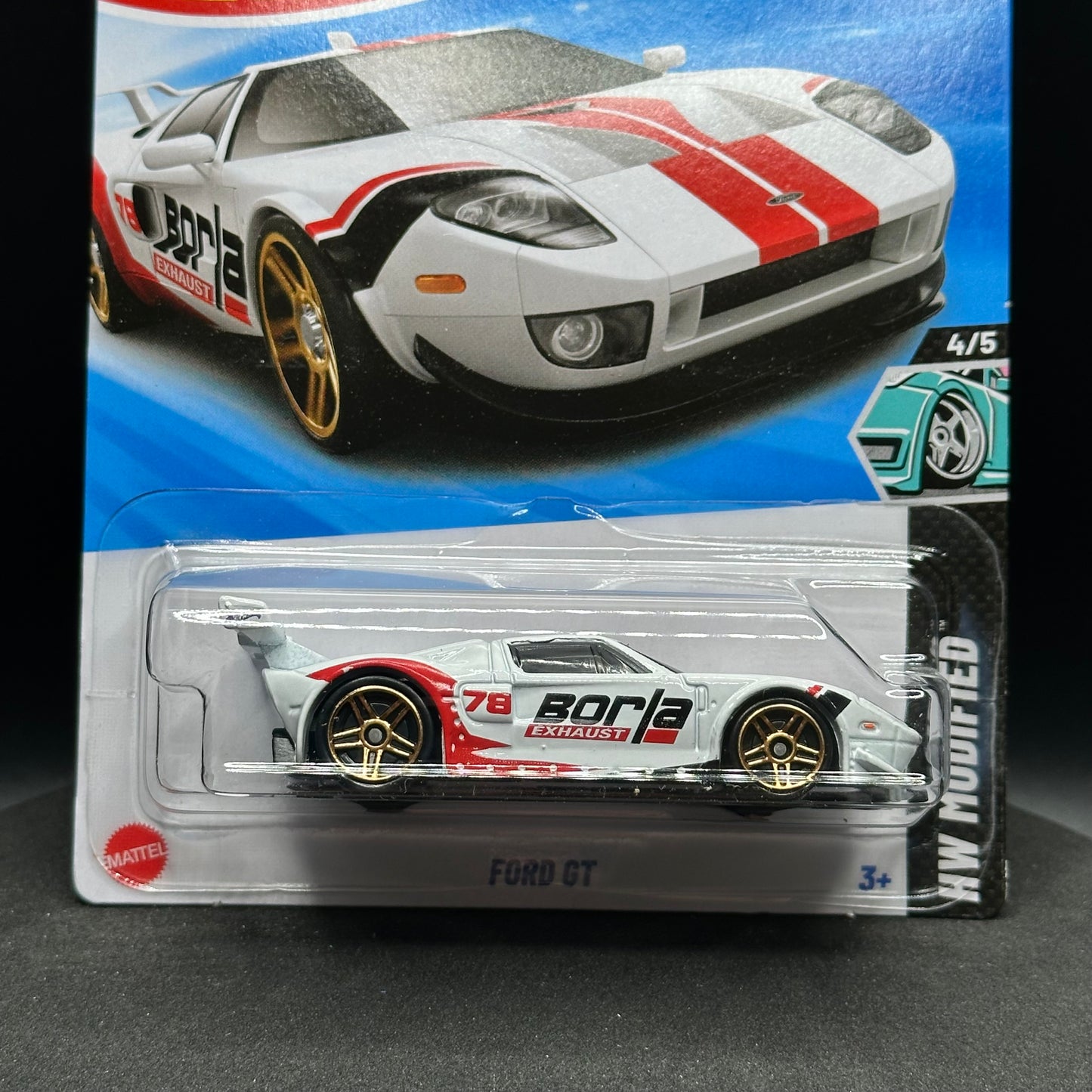 Hot Wheels Ford GT Borla White