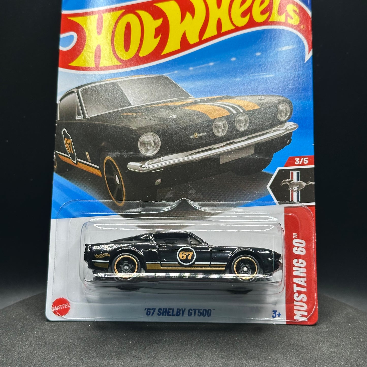 Hot Wheels ‘67 Shelby GT500 Black/Gold Stripes
