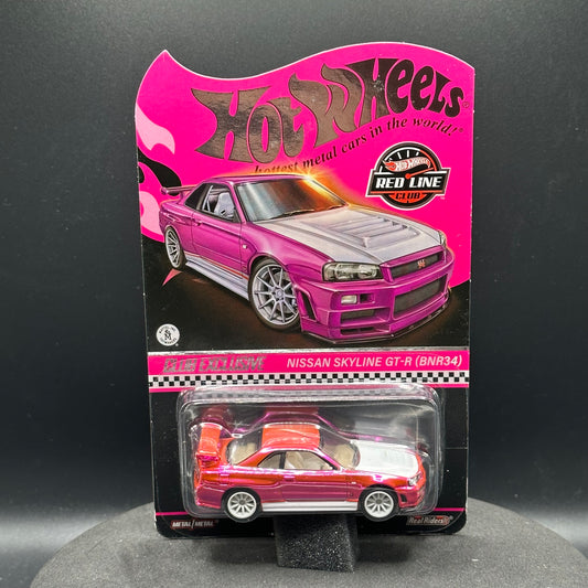 Hot Wheels RLC Pink Nissan Skyline GTR R34