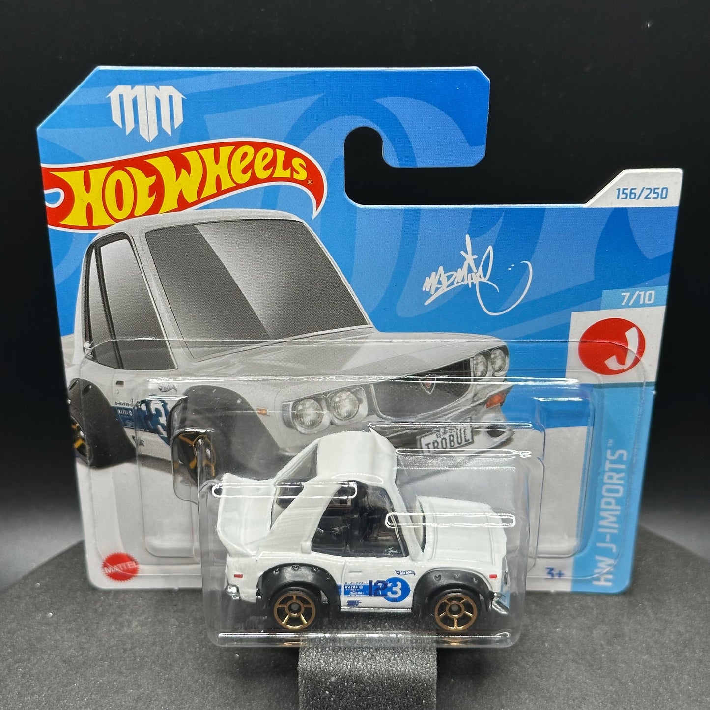 Hot Wheels Tooned Mazda RX-3 White Short Card