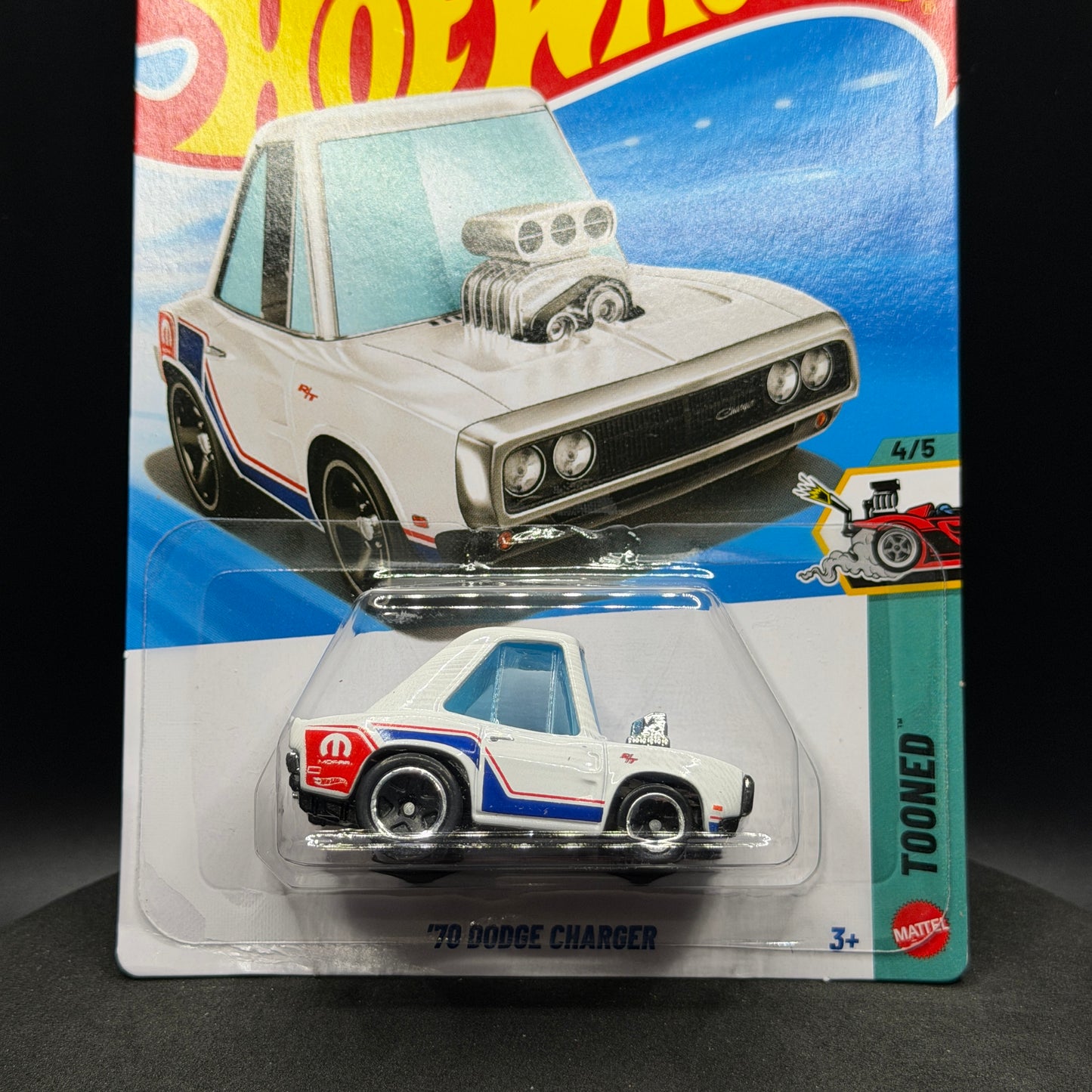 Hot Wheels ‘70 Dodge Charger Tooned White