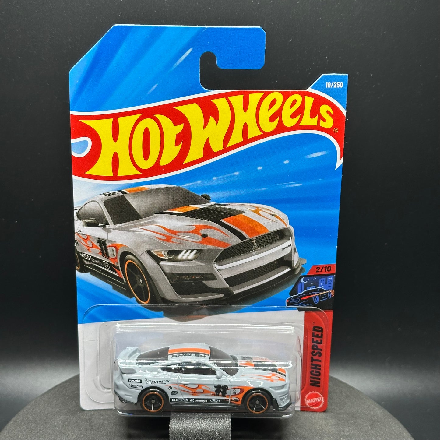 Hot Wheels 2020 Ford Mustang Shelby GT500 Gray/Flames