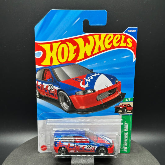 Hot Wheels Honda Civic Custom Red/White/Blue