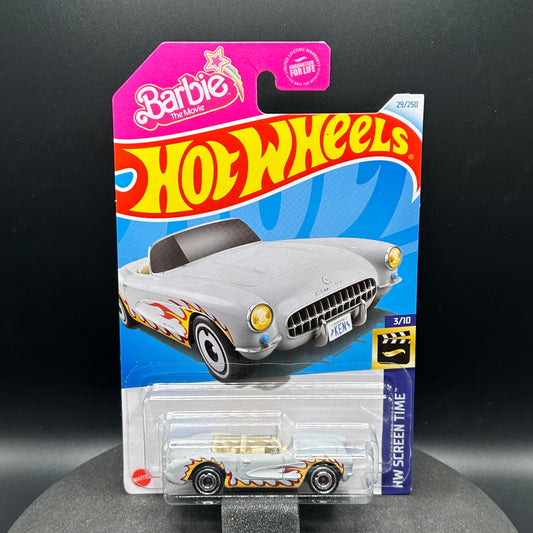 Hot Wheels Barbie 1956 Corvette Gray with Flames