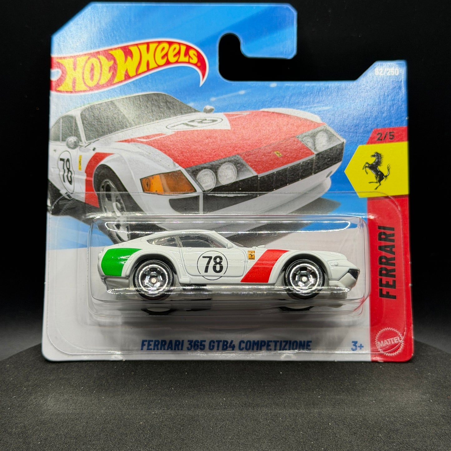 Hot Wheels Ferrari 365 GTB4 Competizione White/Red/Green SC