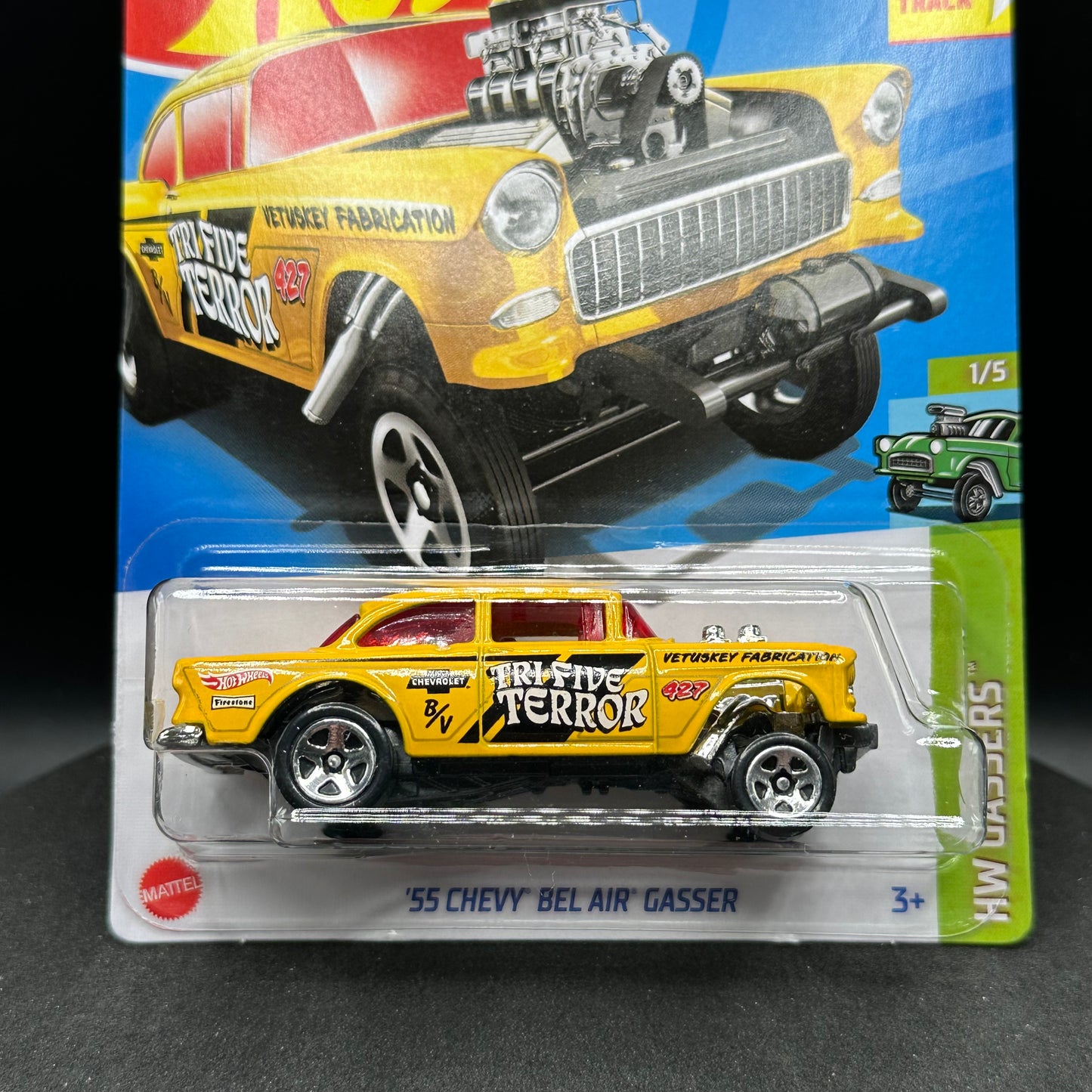 Hot Wheels Chevy Bel Air Gasser Yellow