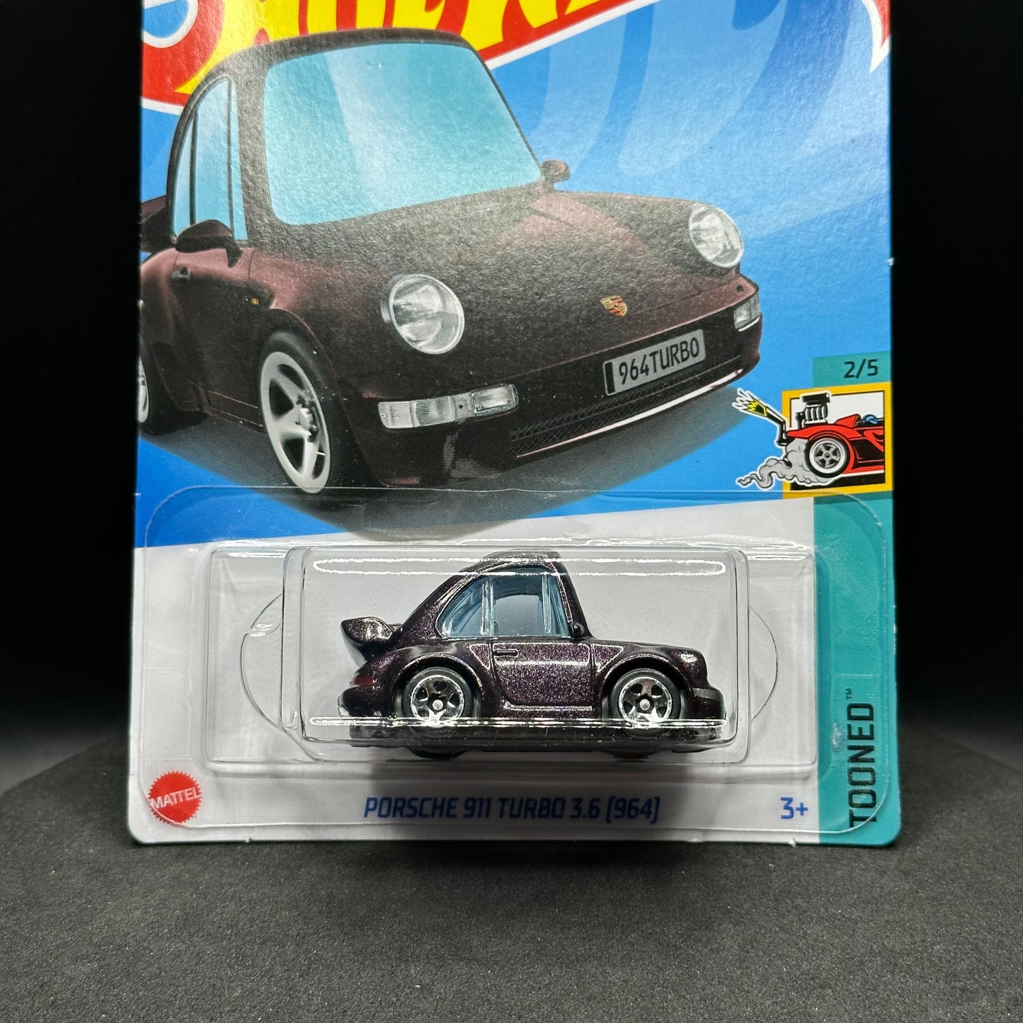 Hot Wheels Tooned Porsche 911 Turbo 964 Maroon