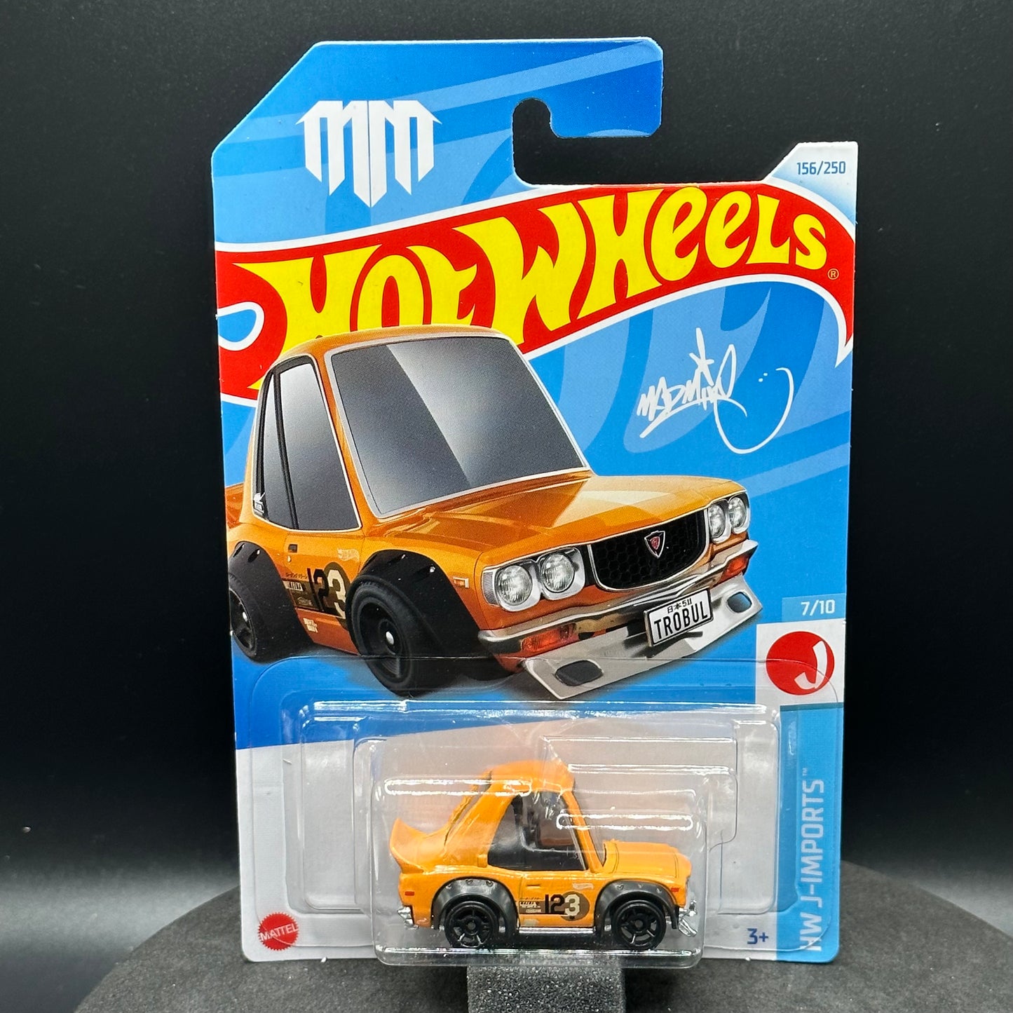 Hot Wheels Mad Mike Tooned Mazda RX-3 Orange