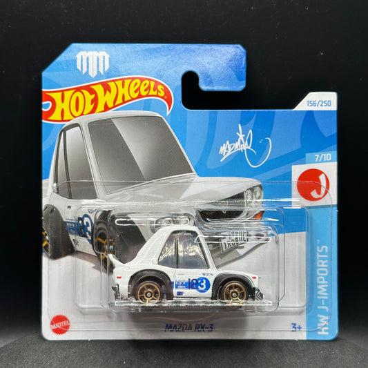 Hot Wheels Tooned Mazda RX-3 White Short Card