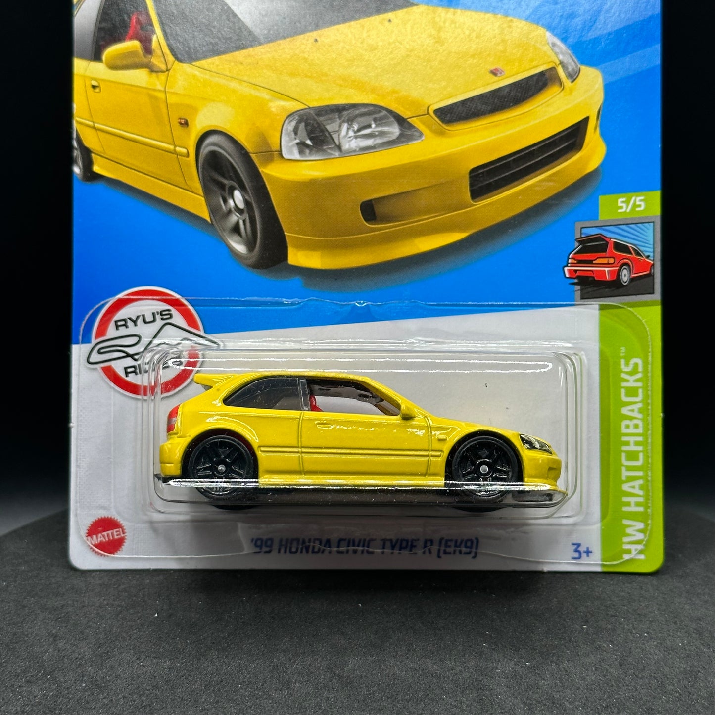 Hot Wheels ‘99 Honda Civic Type R Yellow