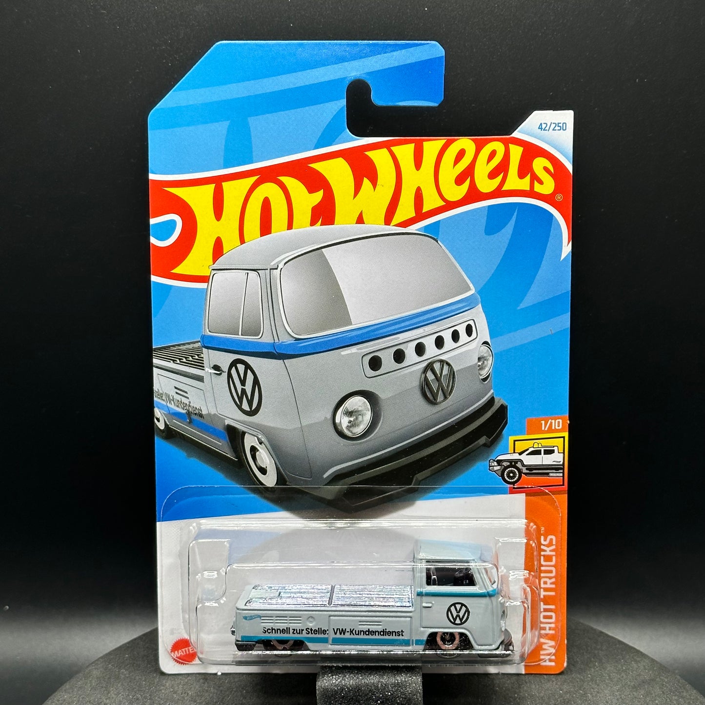 Hot Wheels VW T2 Pickup Gray with Blue