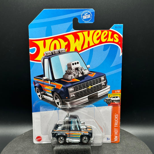 Hot Wheels Tooned Chevy Silverado Blue