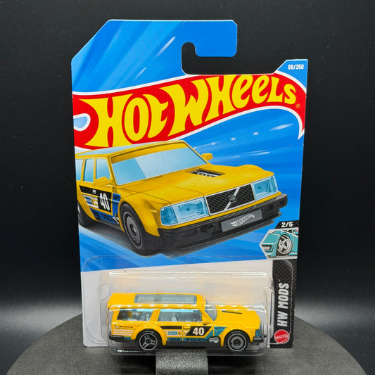 Hot Wheels Volvo 240 Drift Wagon Yellow