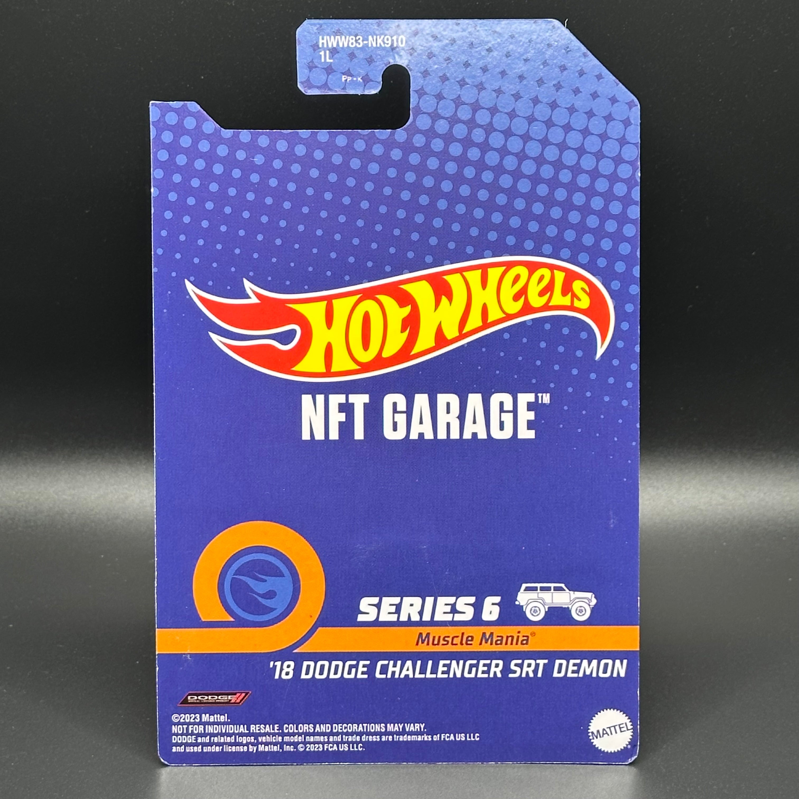 Hot Wheels NFT Garage Dodge Challenger SRT Demon – MT Paradise