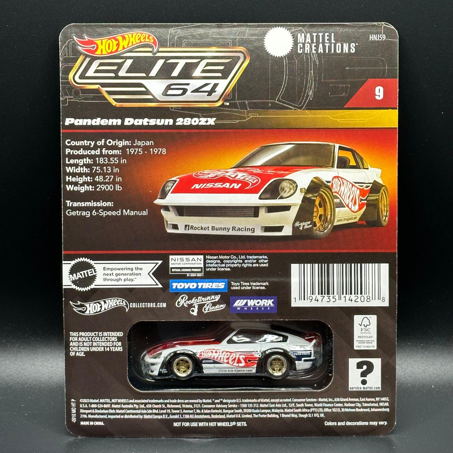 Hot Wheels Elite 64 Pandem Datsun 280ZX