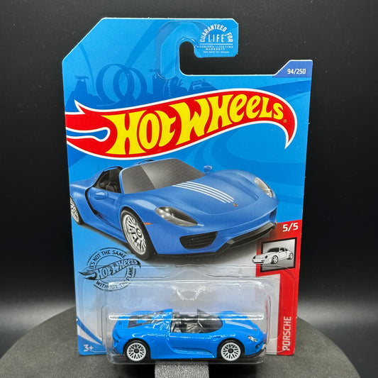 Hot Wheels Porsche 918 Spyder Blue