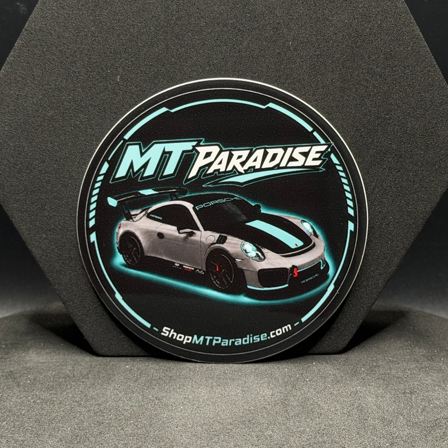 MT Paradise Porsche Logo Sticker