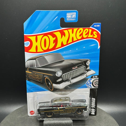 Hot Wheels ‘55 Chevy Black with Gold