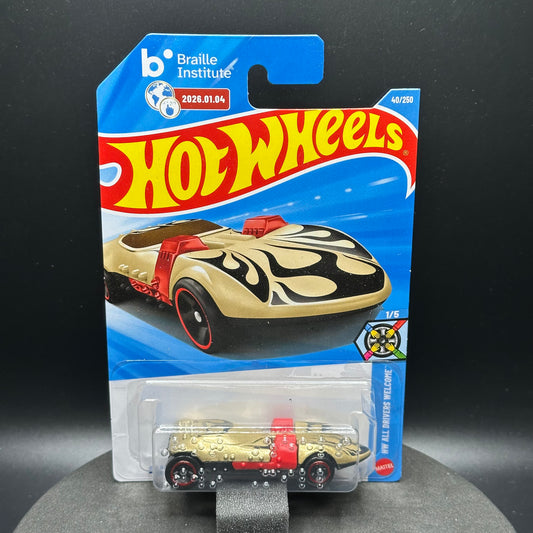 Hot Wheels Braille Racer Twin Mill Gold