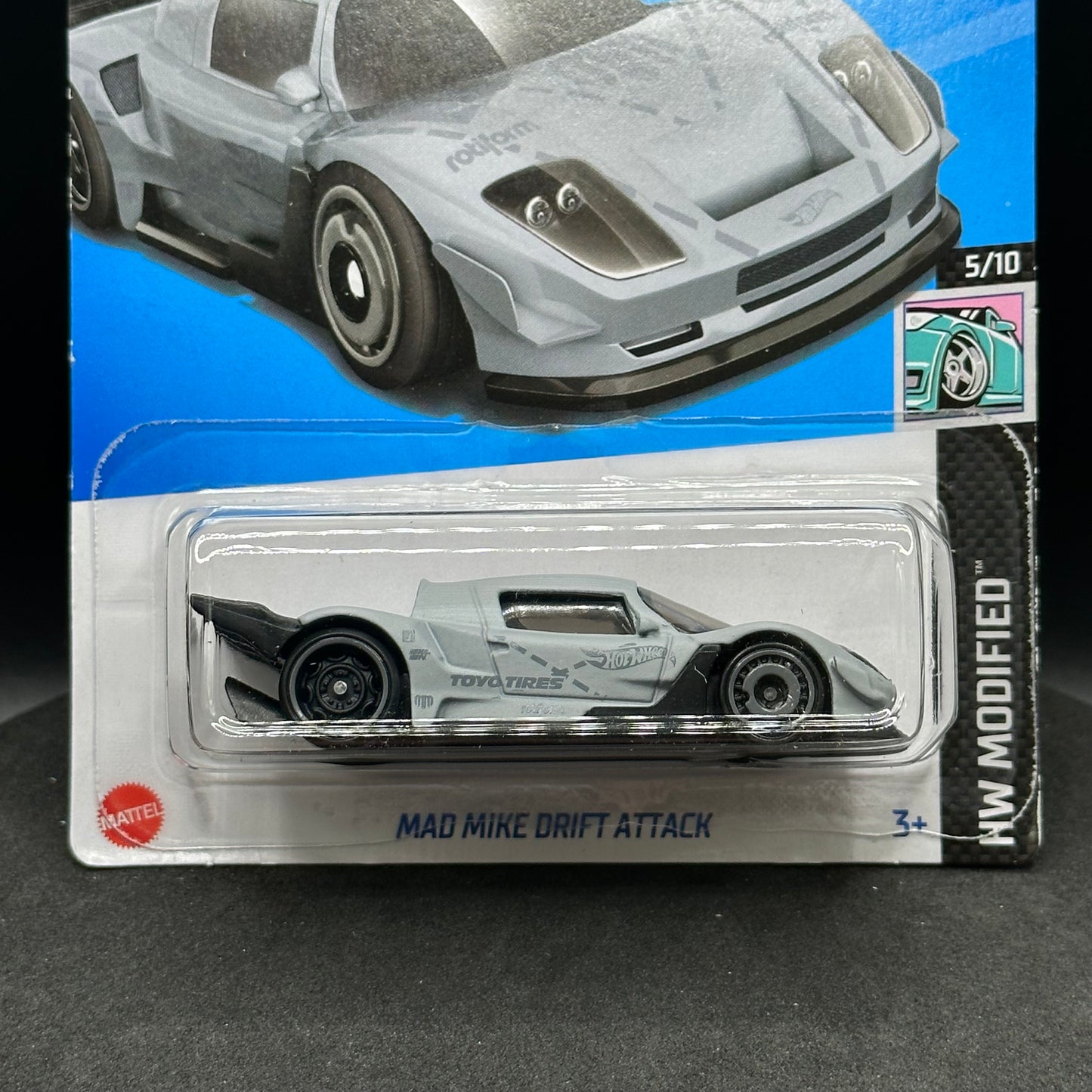 Hot Wheels Mad Mike Drift Attack Mazda Gray