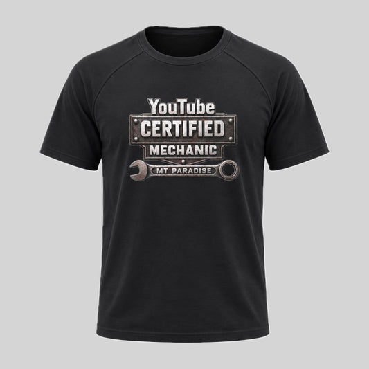 “YouTube Certified Mechanic” Mens Athletic Shirt